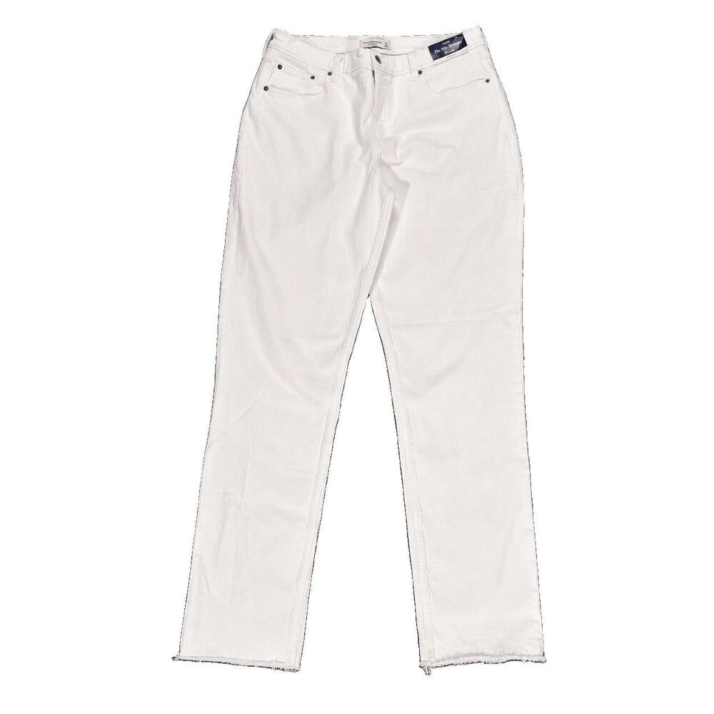 NWT Abercrombie & Fitch Curve Love 90s Straight Jeans 31 12L White - Picture 3 of 7